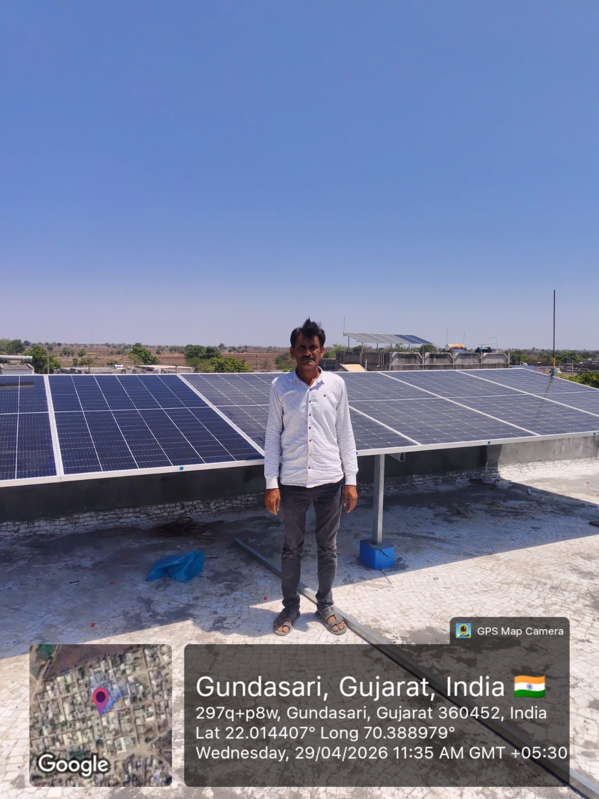 Home rooftop solar system in Gundasari, Gujarat